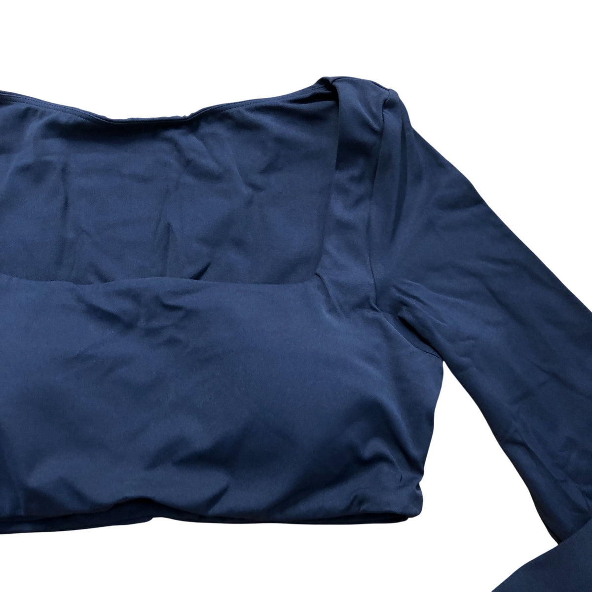 Zesoyne Athletic Crop Top Navy Long Sleeve Size L