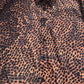 River Island Short Sleeve Shirt M Casual Orange Brown Patterned