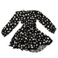 River Island Floral Print Dress Long Sleeve Black White Daisy 7 Years