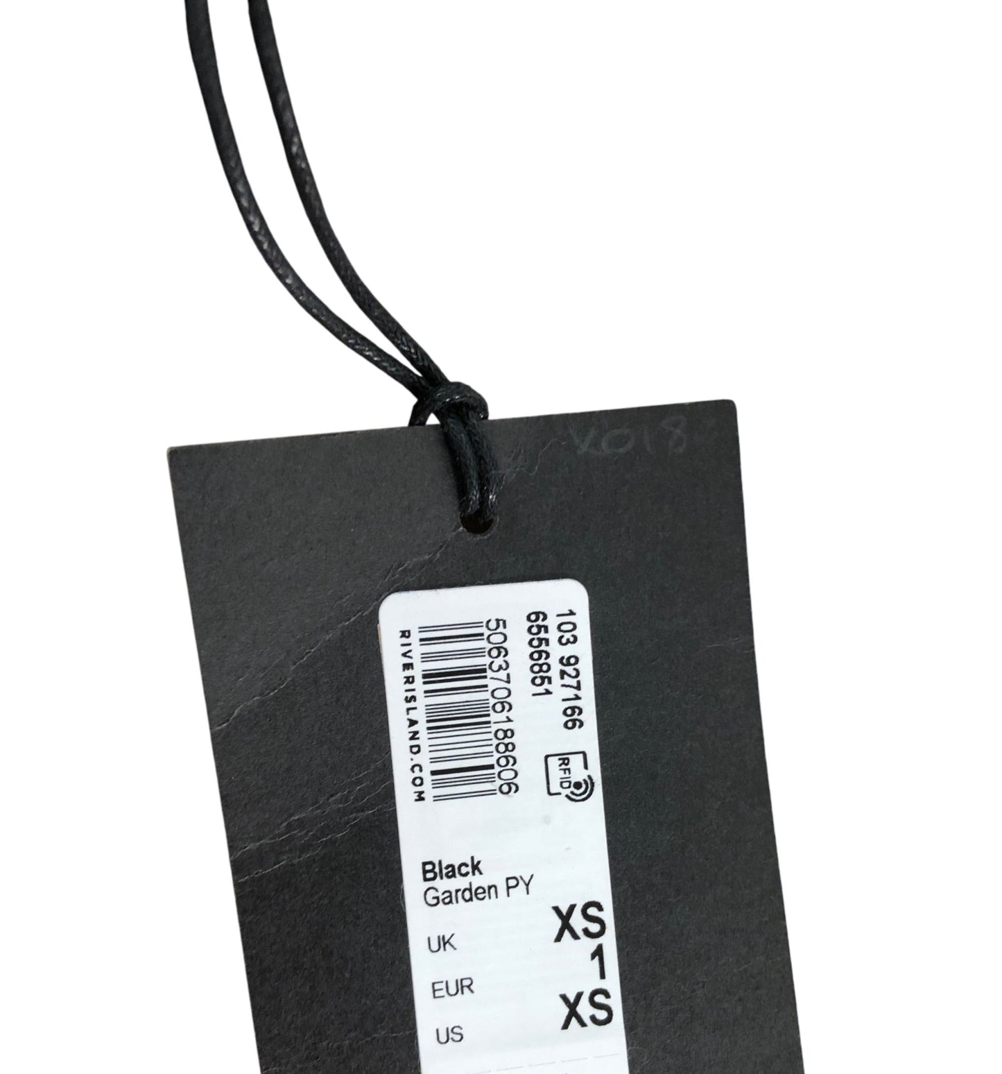 River Island Black Flower Detail T Shirt XS Women's Short Sleeves Party Top