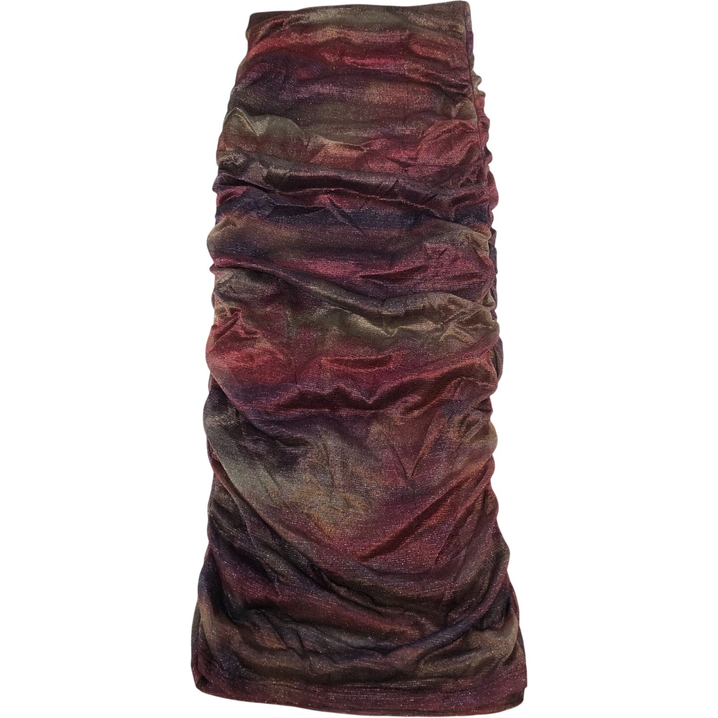 River Island Layered Midi Dress UK6 Women's Purple Burgundy Metallic Detail