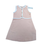 River Island Mini Girls Dress 12-18 Months Coral Pink Shell Trim Ribbed Style