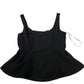 River Island Black Peplum Top Women's Size Large Imported Polyester Blend