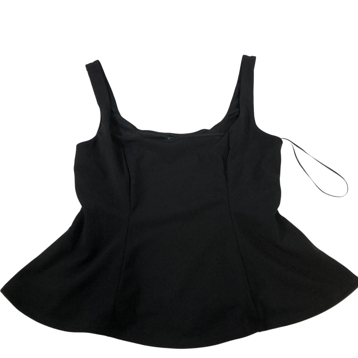 River Island Black Peplum Top Women's Size Large Imported Polyester Blend