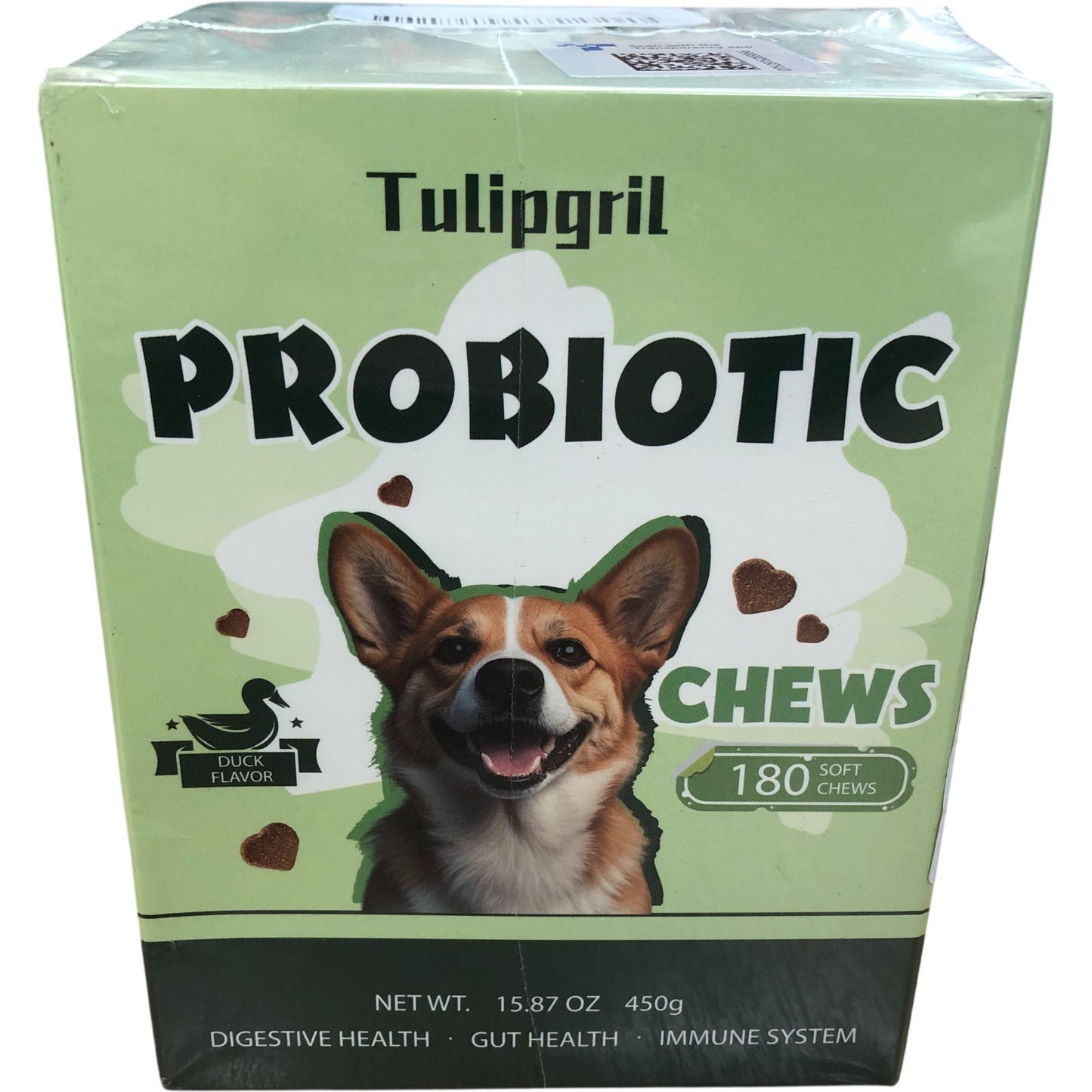 Tulipgril Probiotic Chews 180 Soft Chews Dog Digestive Health Gut Health