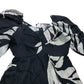 Branded Black Poppy Leaf Print Maxi Dress - Size 6