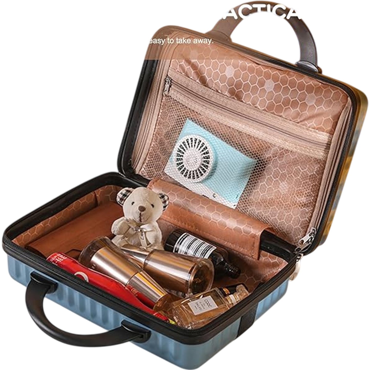 Stylish Black Make Up Case Travel Storage Bag 30cm x 32cm Cosmetic Carry