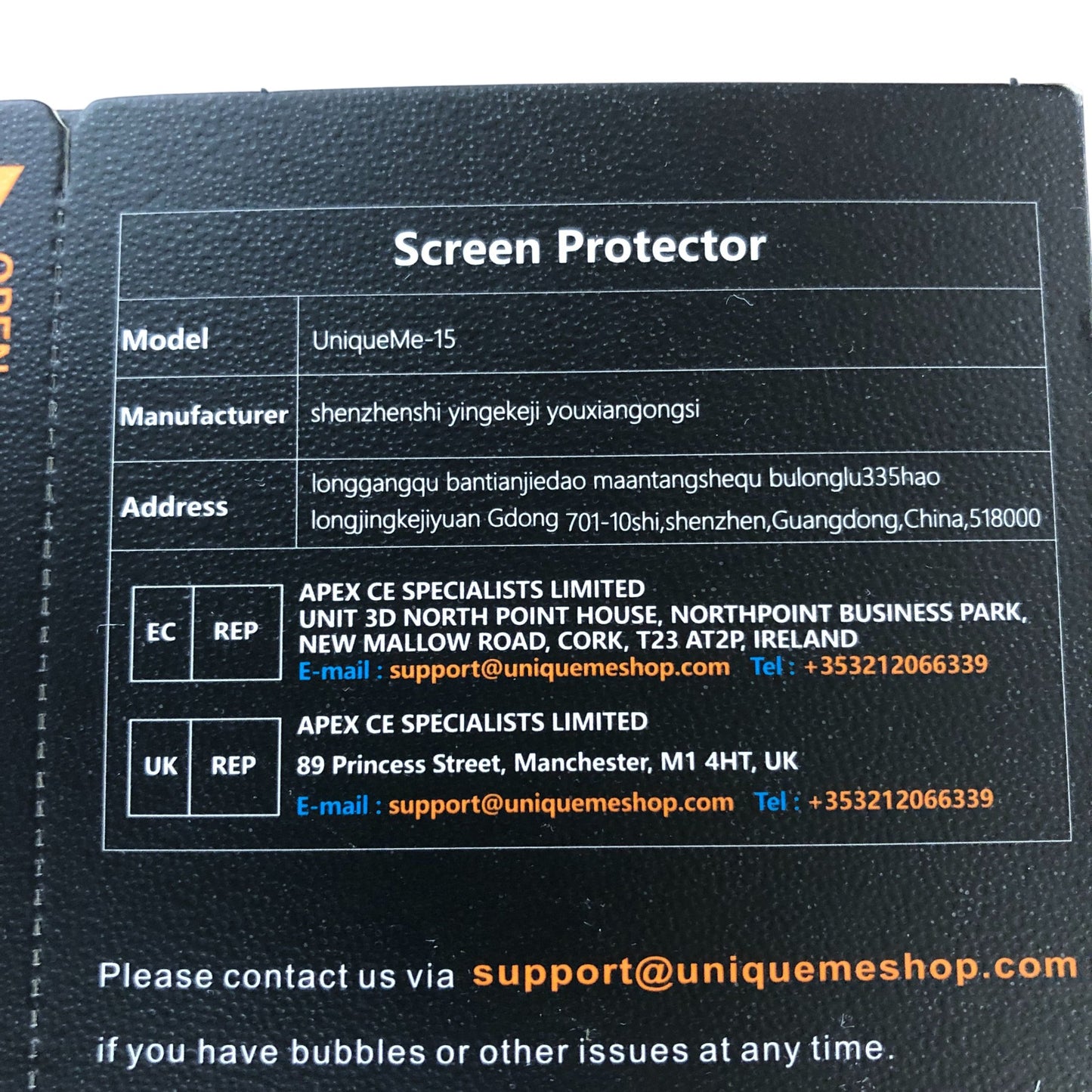 UniqueMe Screen Protector UniqueMe15 Compatible with iPhone 15 2 Pack