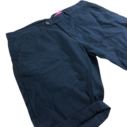 Fluid Men's Navy Blue Casual Shorts Cotton Roll Up Medium