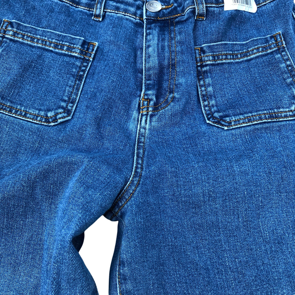 Baukjen Wide Leg Jeans Women's Size 12 Organic Cotton Blue Casual Wear