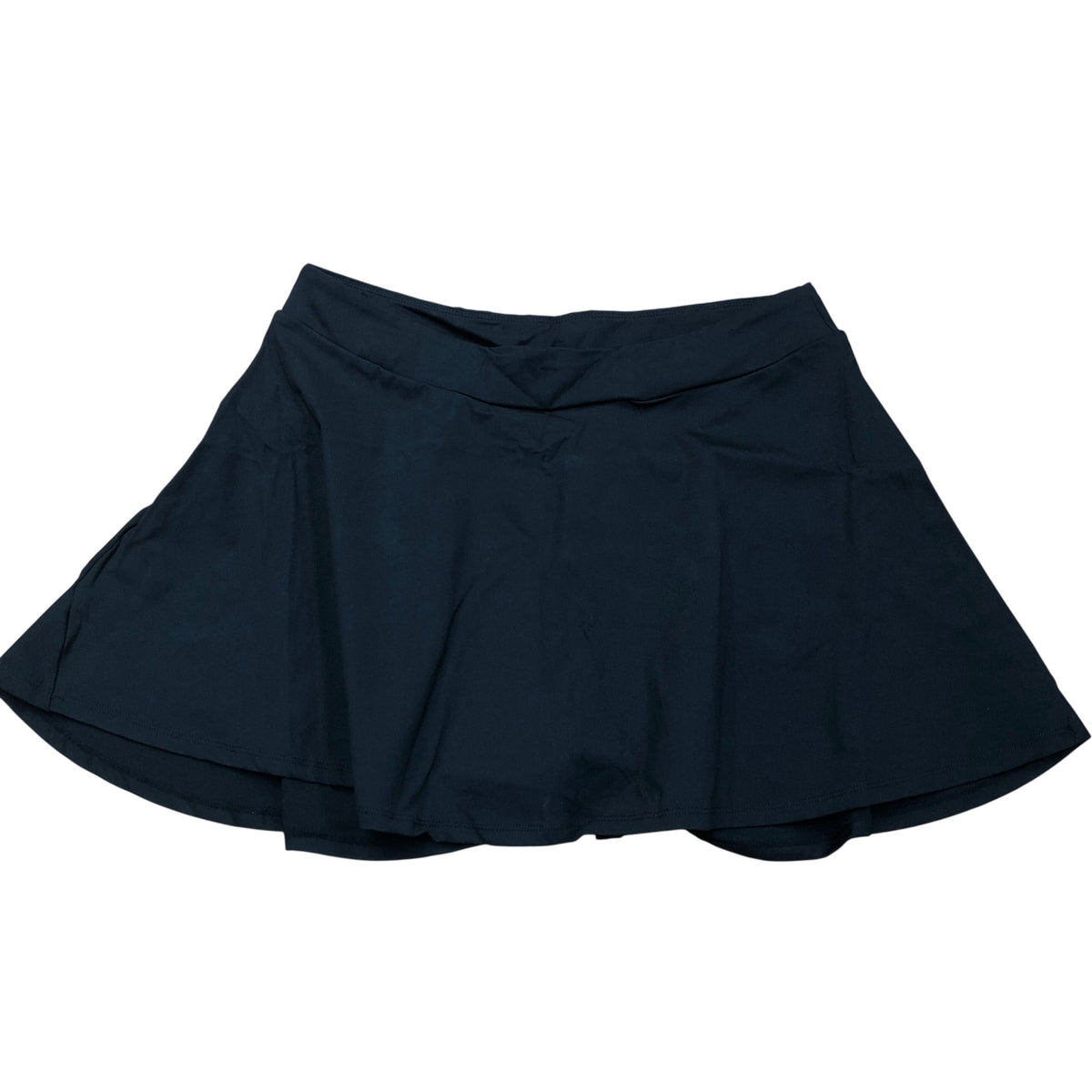 Black Tennis Spandex Skirt With Shorts & Pockets XL