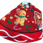 Gingerbread Christmas Tree Skirt Festive Red Decoration