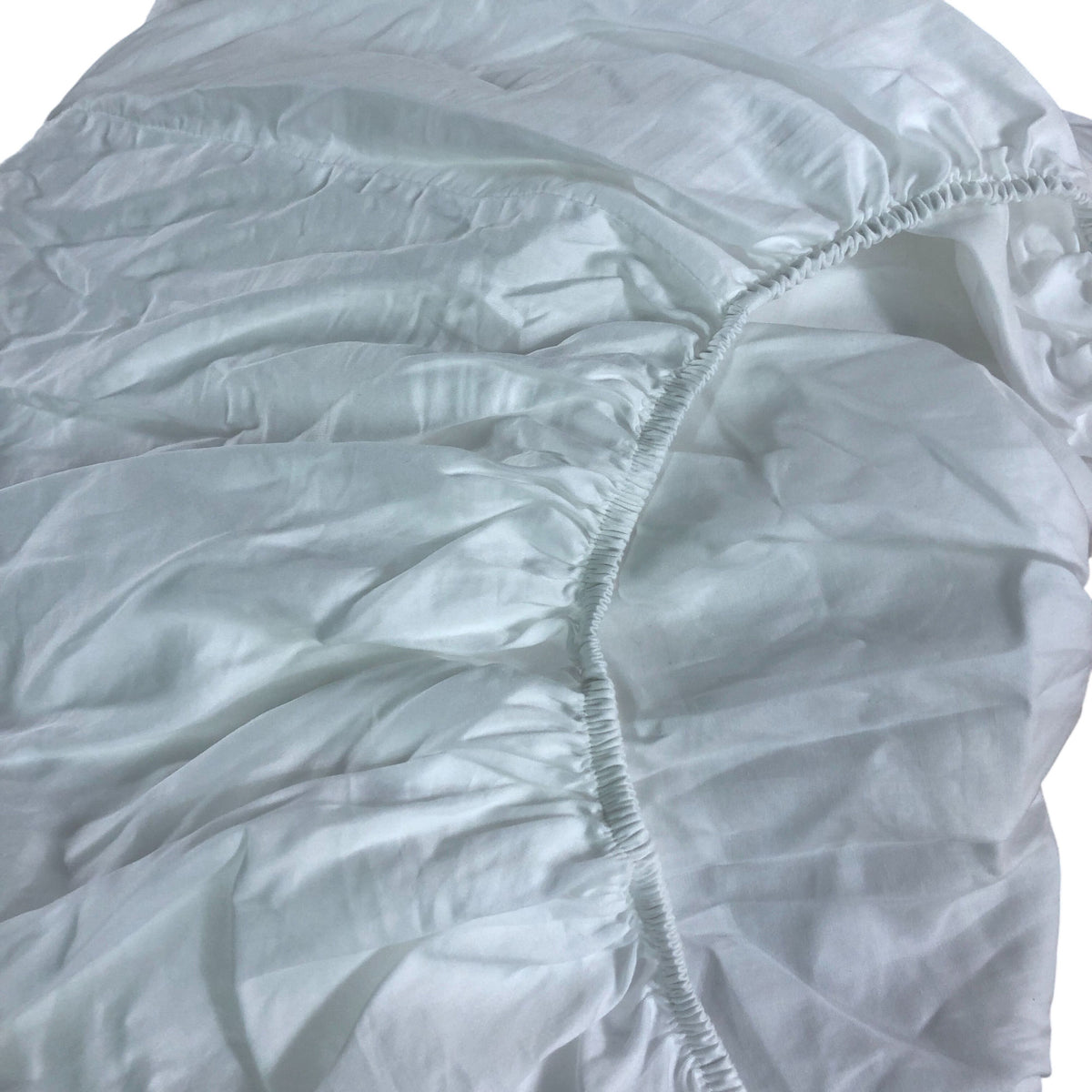 Emperor Fitted Sheet 100 Cotton White Soft Bedding 200 x 200cm