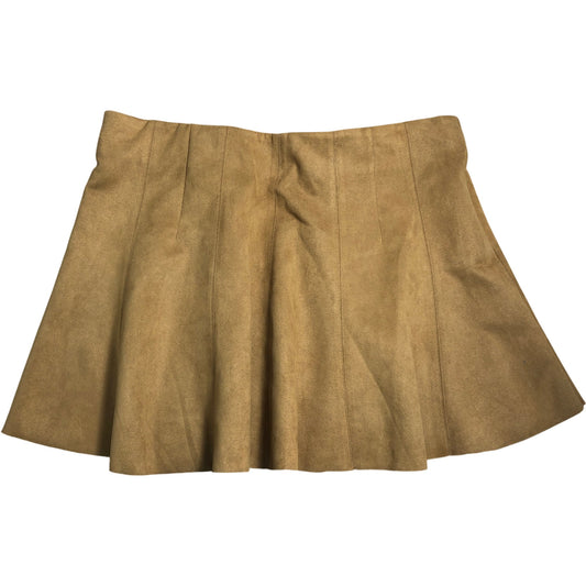 River Island UK18 Women's Brown Suede A Line Skirt New with Tags