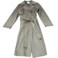 Trench Coat Medium Women's Beige Button Closure Tie Waist Long Sleeve Medium