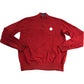 Branded Zip Neck Jumper Men's Cotton Red Casual Knit Sweater Size Medium