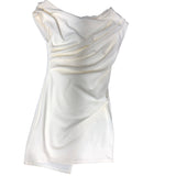 River Island Cream Drapped Midi Dress UK8 Women's Stylish Elegant Evening Wear