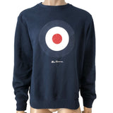 Ben Sherman Large Mens Dark Navy Flock Target Sweatshirt Casual Wear