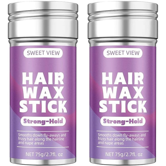 Sweet View Hair Wax Stick Strong Hold 75g Frizz Control Hair Styling Two Pack