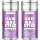 Sweet View Hair Wax Stick Strong Hold 75g Frizz Control Hair Styling Two Pack