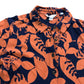 Rua Jersey Dress UK10 Women's Orange/Navy Multi Floral Print Cotton