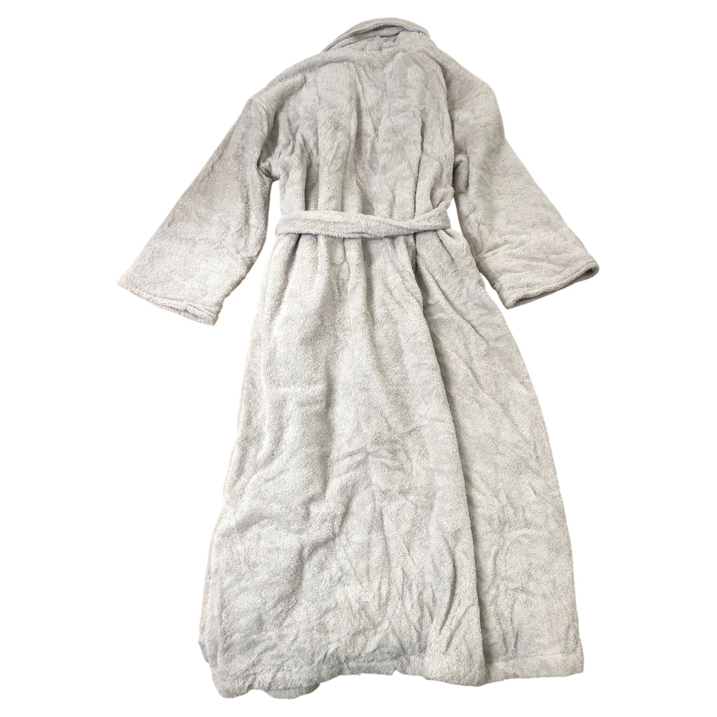 The White Company Small Grey Fleece Robe Women's Soft Plush Bathrobe Size 10