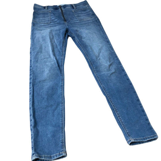 River Island Skinny Jeans UK12 Regular Women's Blue Wash Denim High Rise Stretch