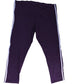 Yours Clothing Women's Purple Leggings With Side Stripes Cotton Blend