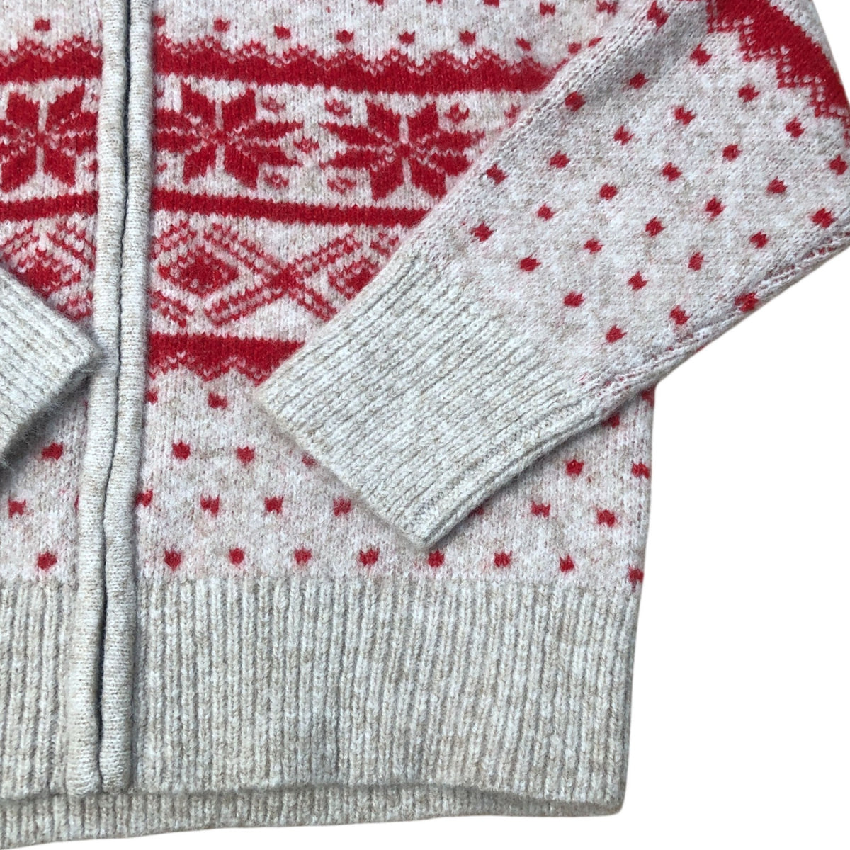 Kids Wool Blend Fair Isle Knit Zip Cardigan 7 Years