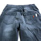 Kids' Charcoal Grey Elastic Waist Jeans Size 7-8 Years Soft Stretch Casual Wear