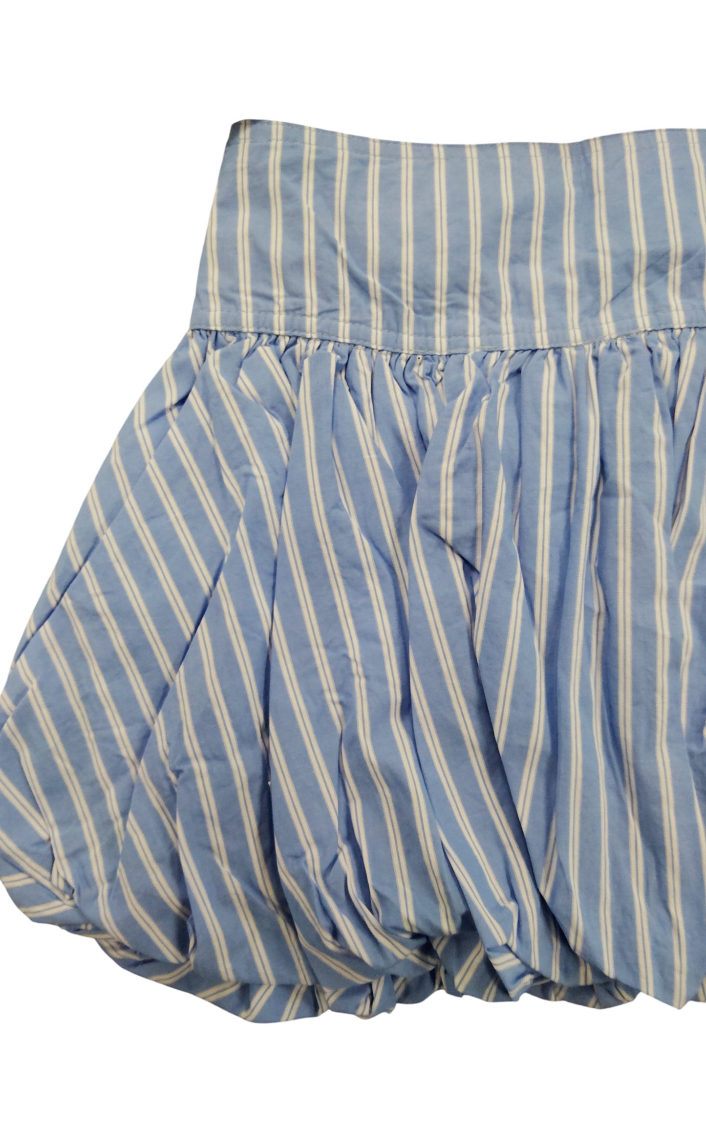 River Island Girls T-Shirt And Skirt Set Size 9-10 Years White Blue Striped