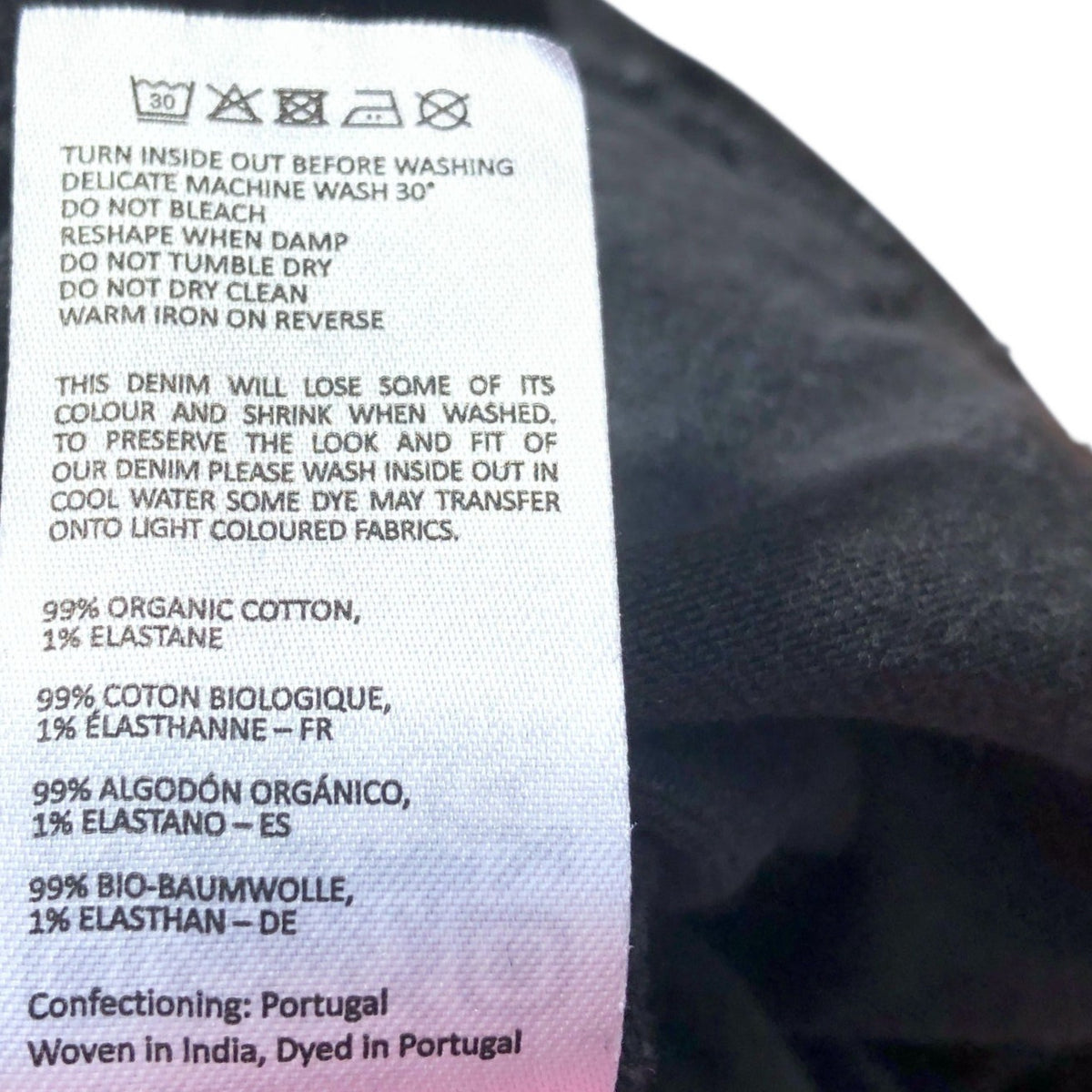Baukjen Lou Cotton Stretch Jeans Caviar Black Size 10