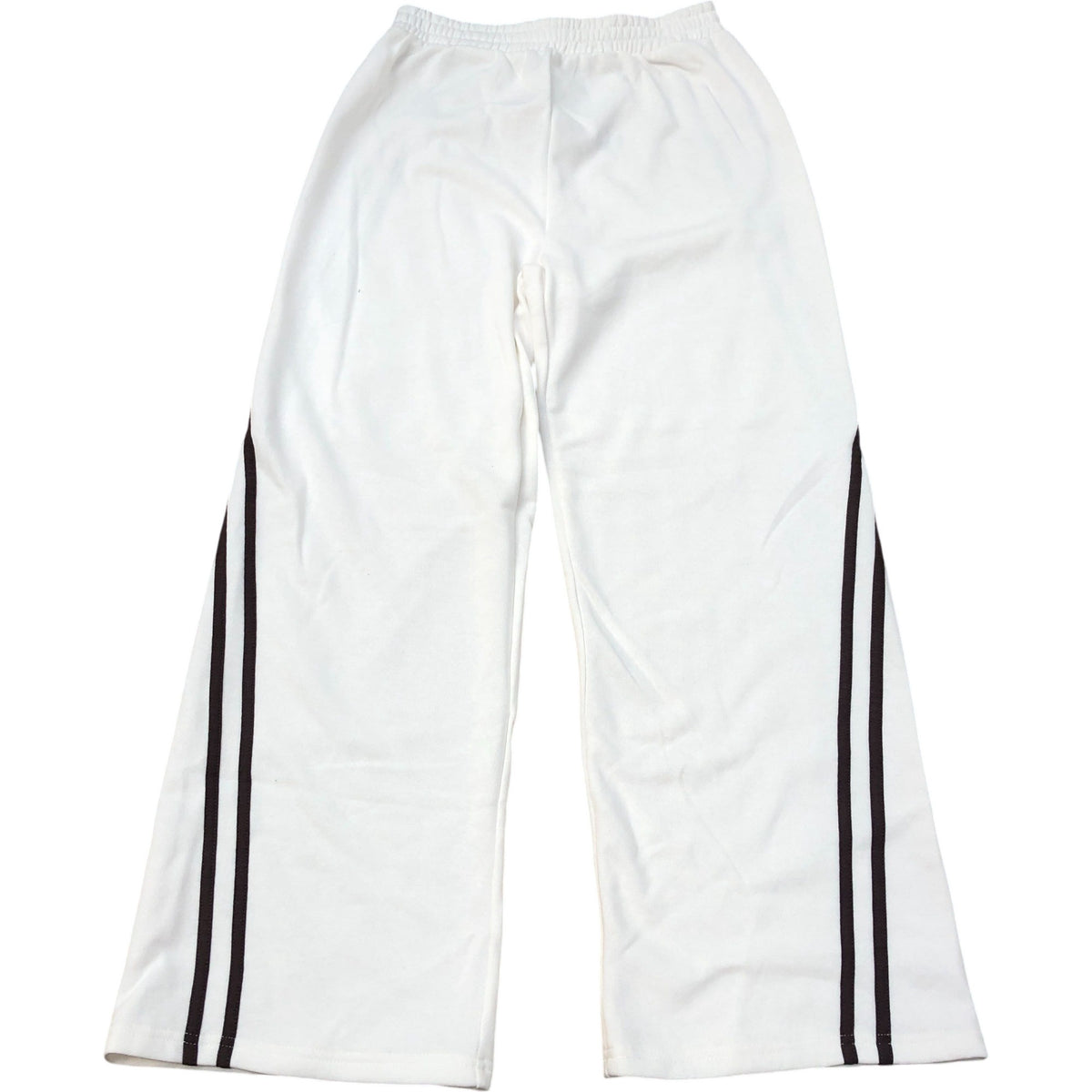 Kids Track Pants White Sports Trousers With Black Stripes