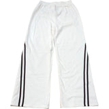 Kids Track Pants White Sports Trousers With Black Stripes
