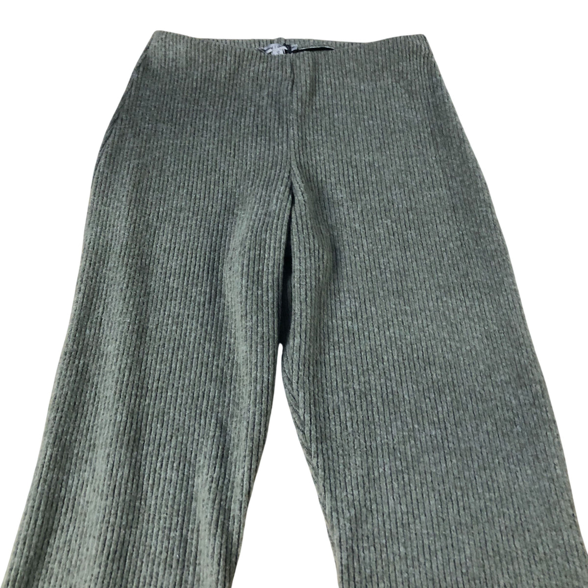 River Island  Flared Trousers Women's Olive Green Striped Stretchy Material