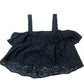 River Island Black Embroidered Crop Top Adjustable Straps UK12