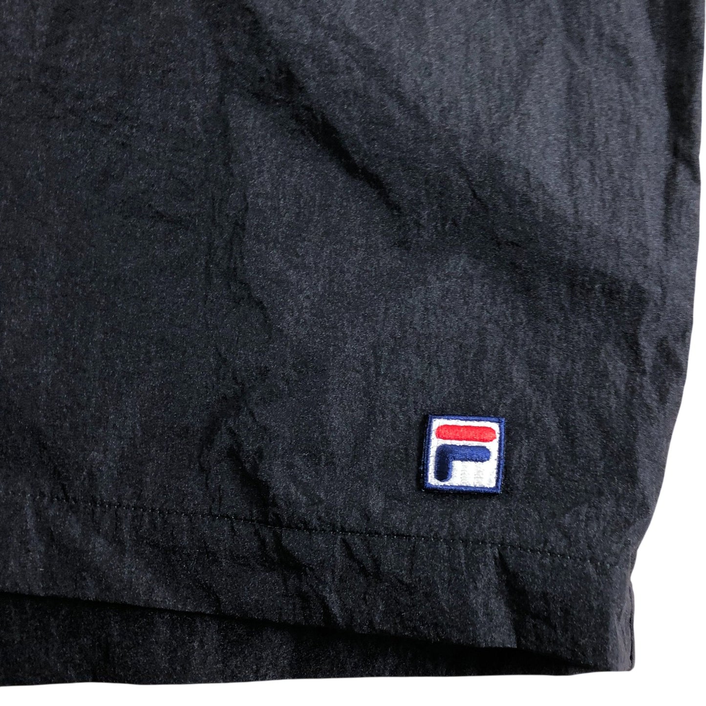 FILA x Hailey Bieber Women's Black Crinkle Shorts Lightweight Medium UK12