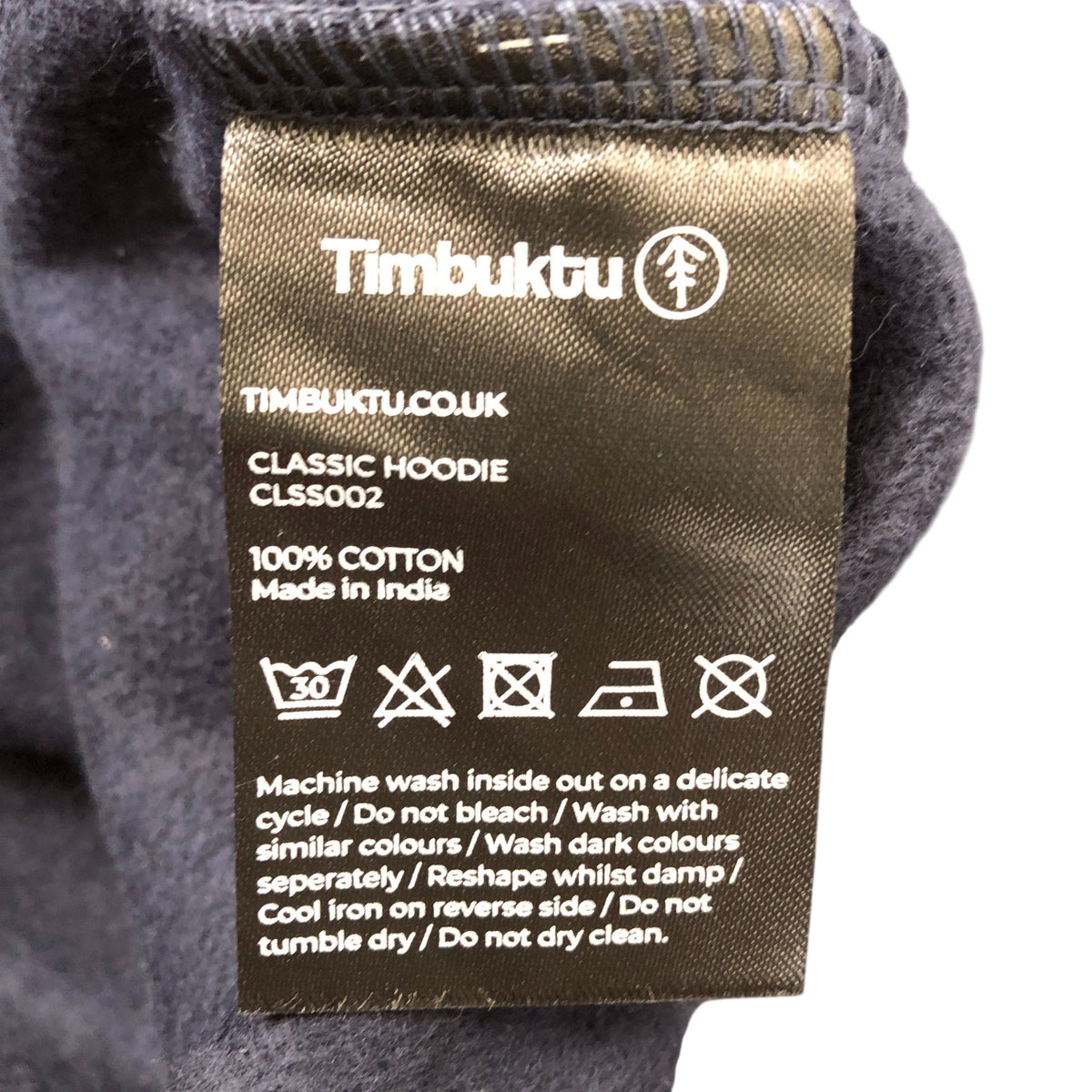Timbuktu Classic Hoodie CLSS002 Women's Cotton Pullover Navy Blue Small