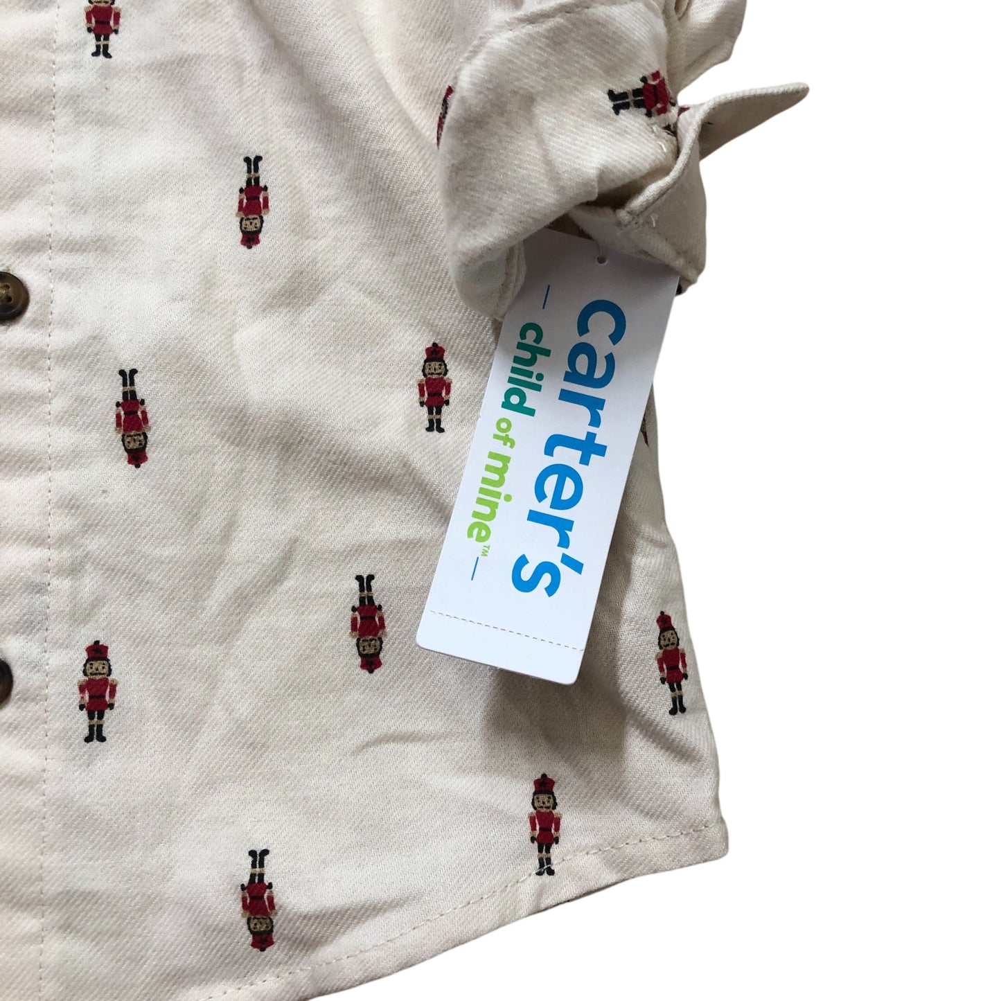 Carter's Child Of Mine Nutcracker Print Shirt 2 Years Toddler Long Sleeve Cotton