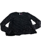 Lipsy London Black Sequin Top UK16 Women's Long Sleeve Party Wear