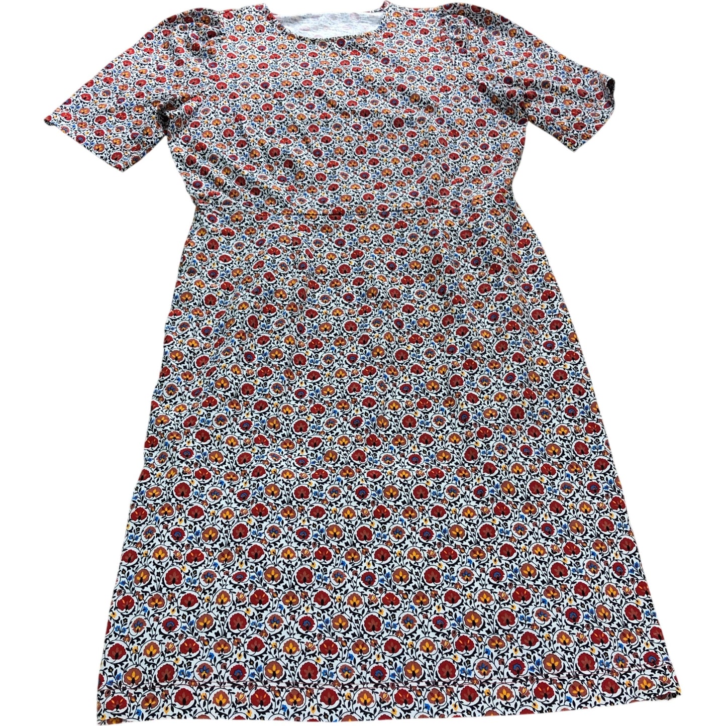 Branded Autumn Leaves Jersey Dress - Size 14L