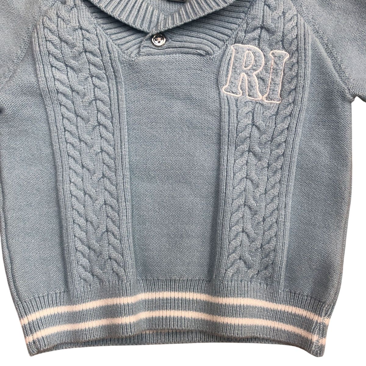 River Island Baby Set Sweater And Pants Outfit Size 0-3 Months Soft Knit Blue