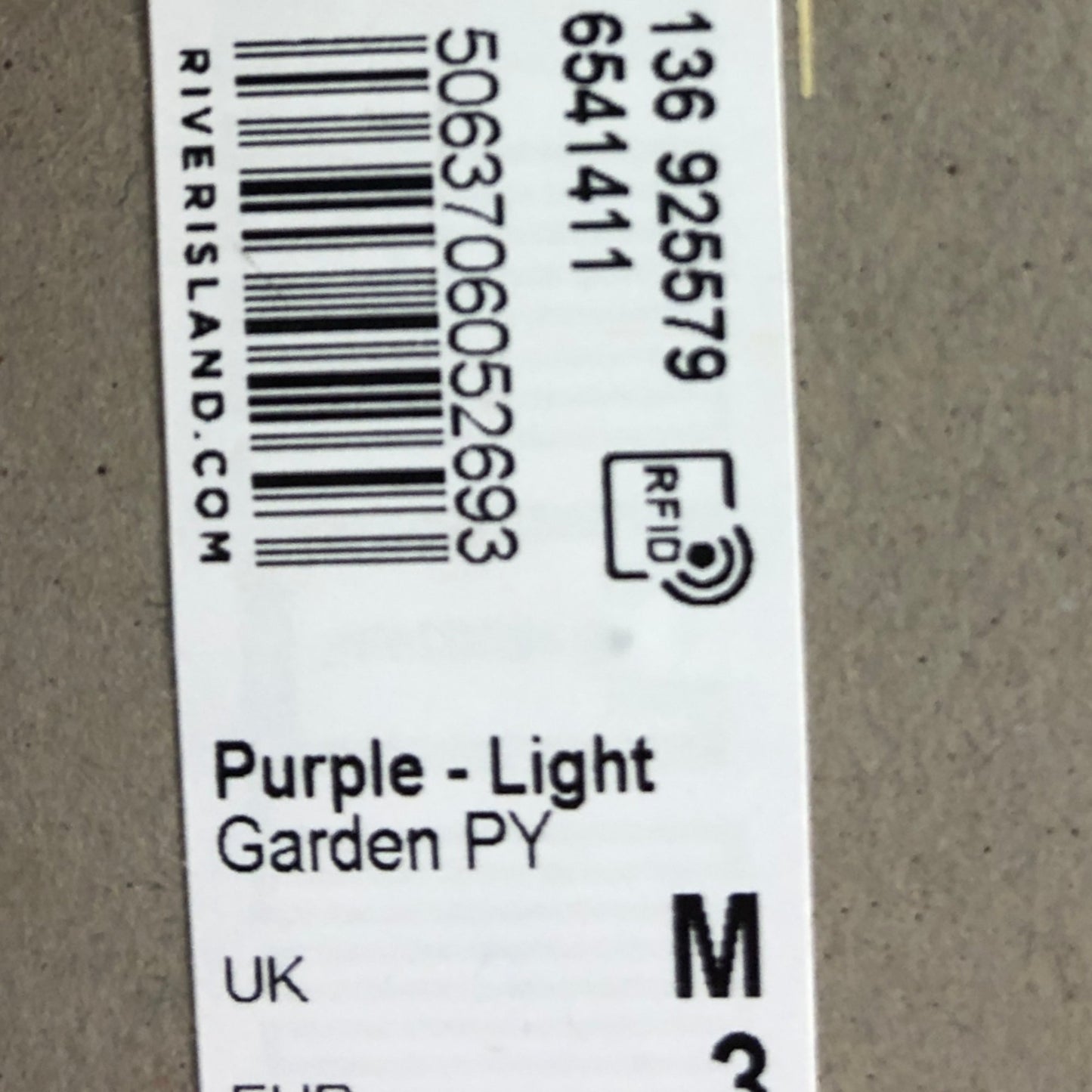 River Island Skirt UK 12 Women's Light Purple Tweed Knee Length With Buttons