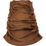 River Island Jersey Top UK Medium Women's Ruched Brown