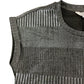 River Island Metallic Textured Top UKXS Women's Short Sleeve Grey Knit