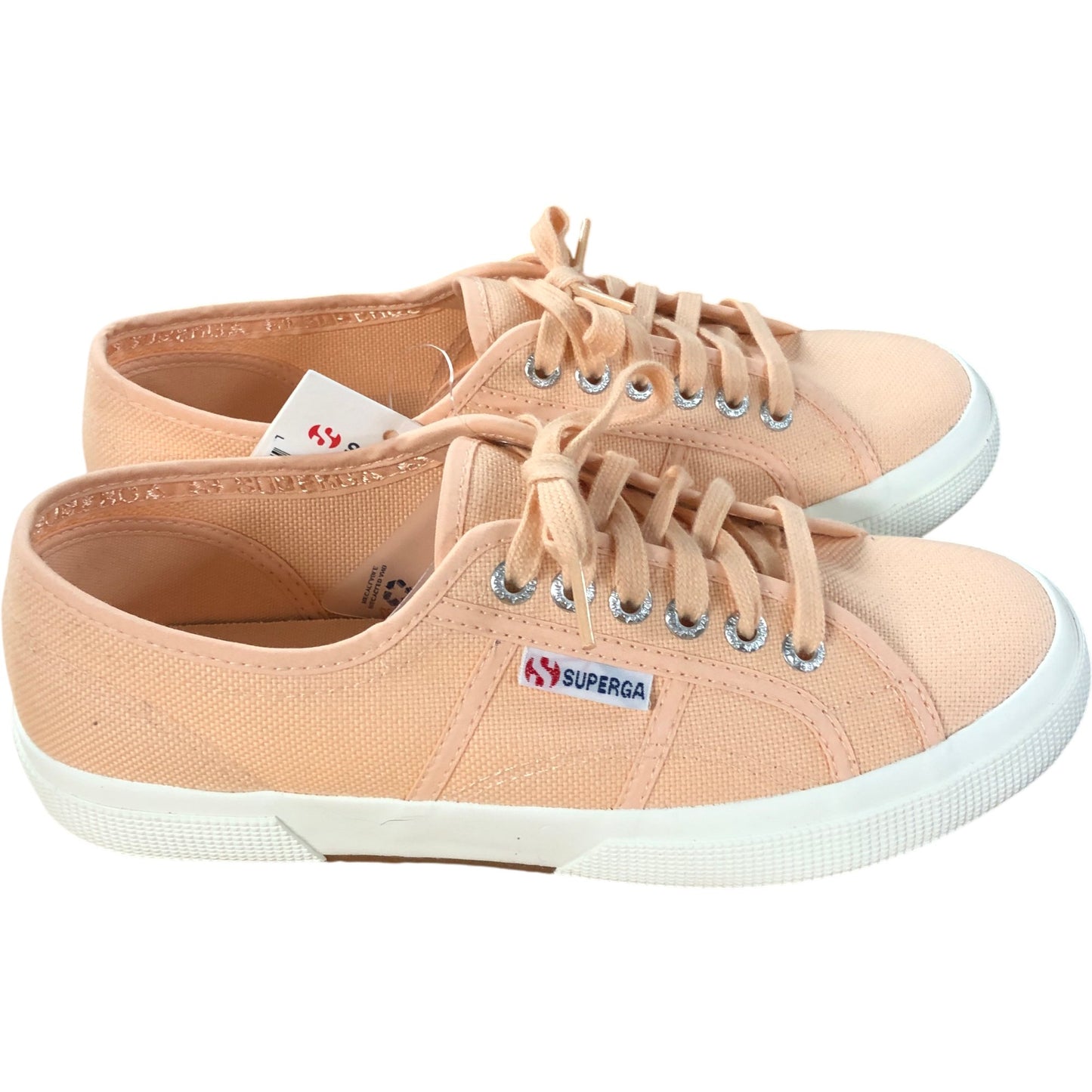 SUPERGA 2750-COTU Classic Trainers UK6.5 Women's Pink Peach Canvas Shoes