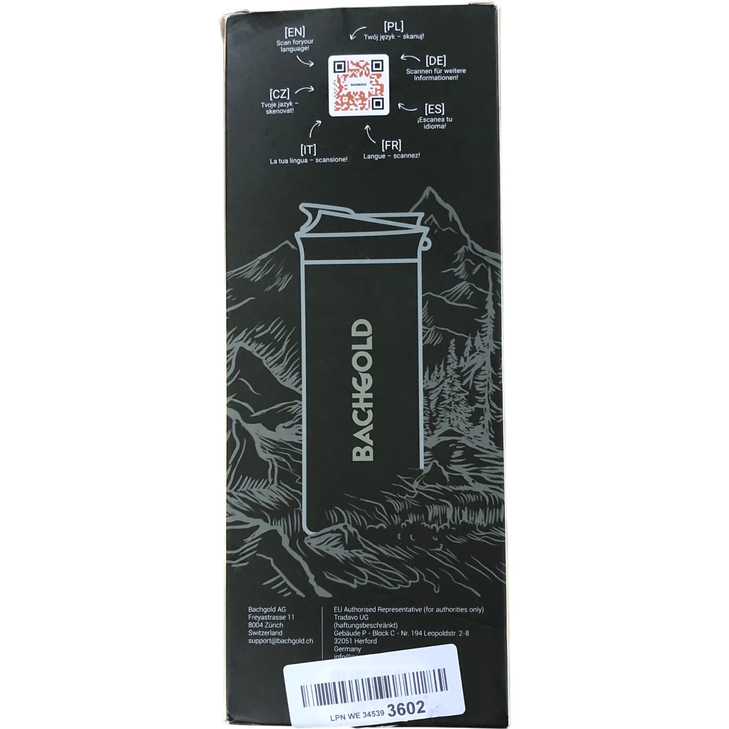 BACHGOLD Outdoor Wasserfilter XL Selfpress Portable Water Filter Clean Water