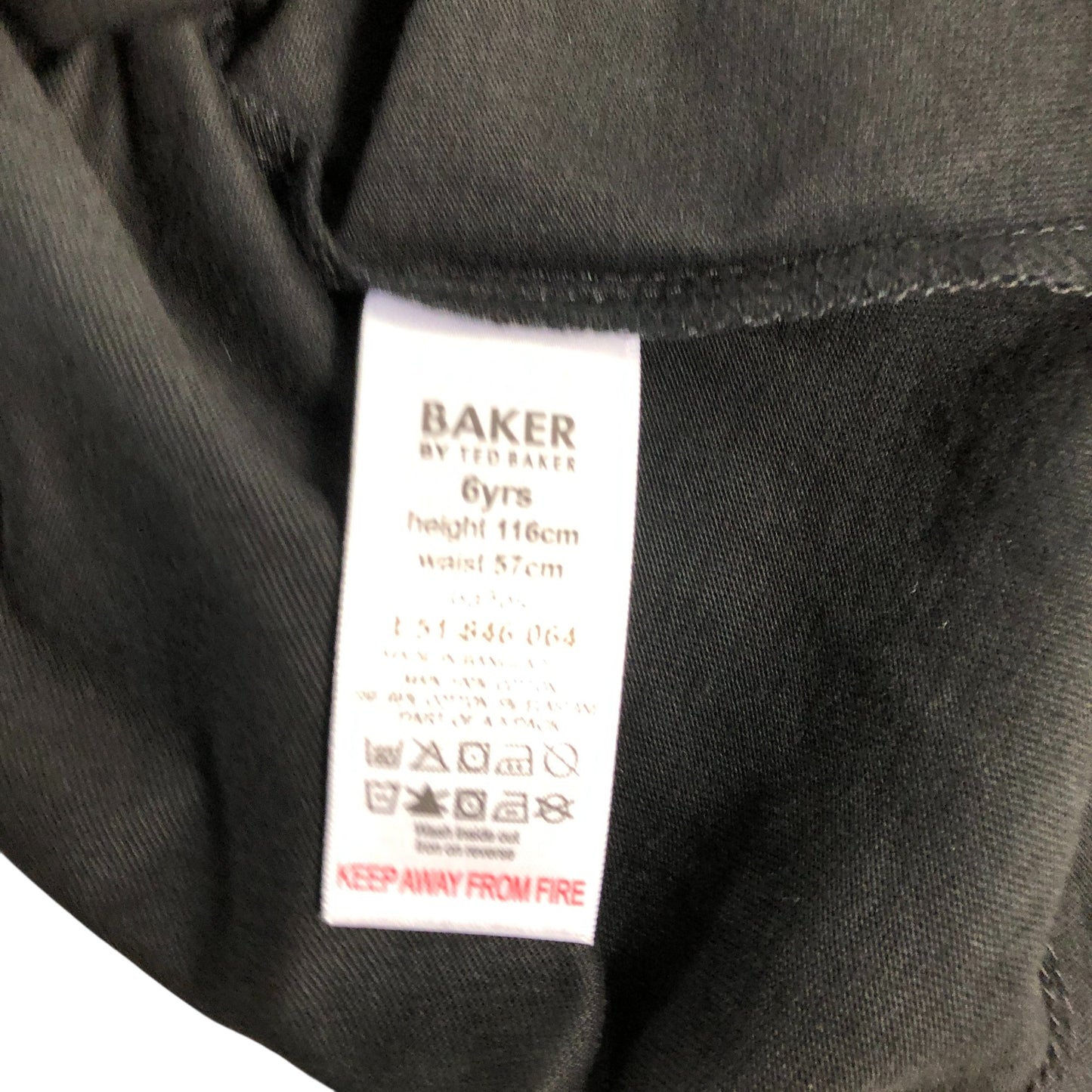 Baker By Ted Baker Boys T-Shirt Size 6 Years Black Cotton Short Sleeve
