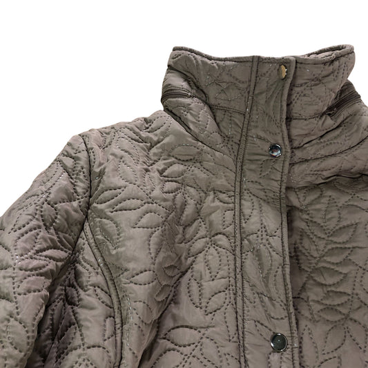 Quilted Coat UK20 Women's Taupe Long Sleeve Hooded