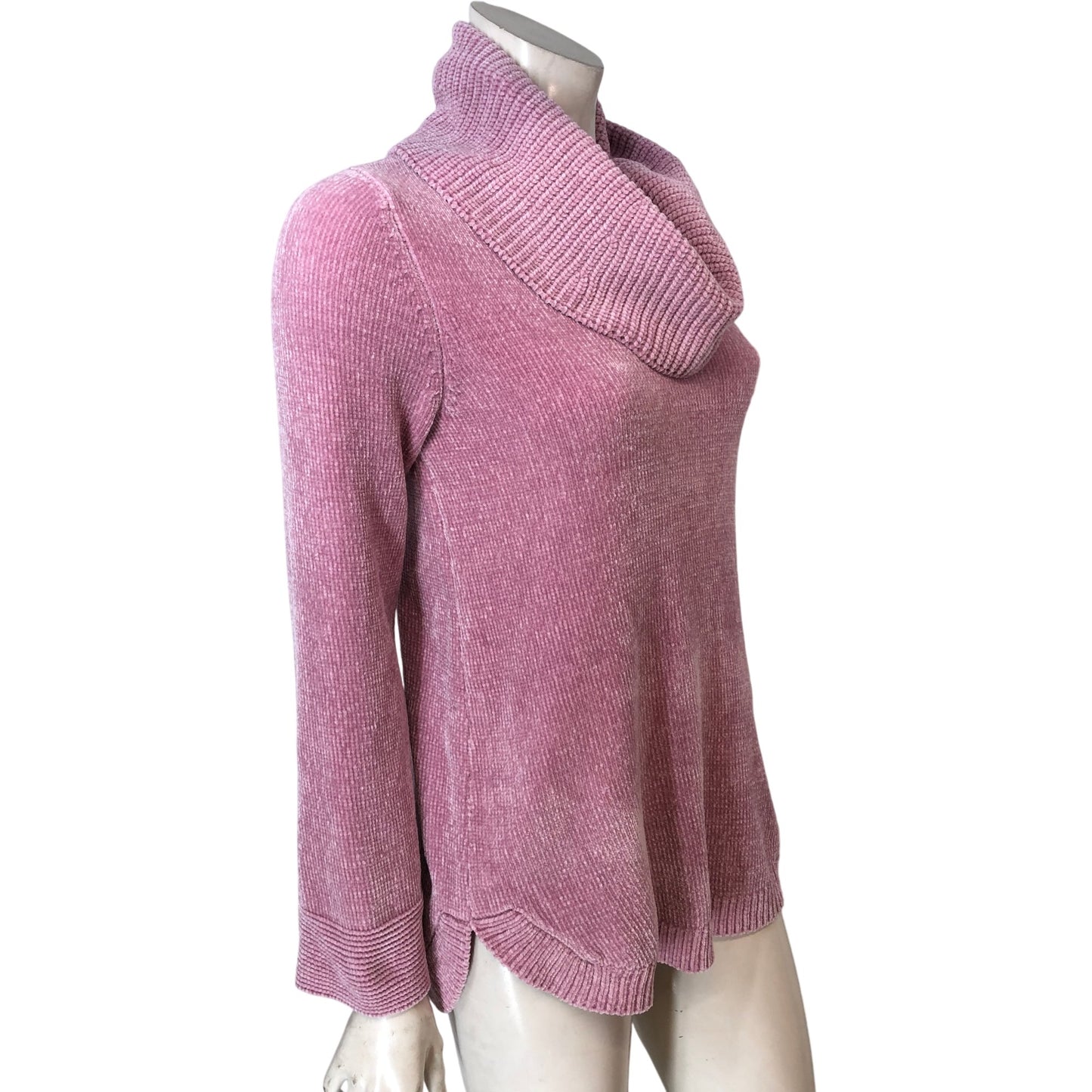 Soft Surroundings Cowl Neck Sweater Size S Women's Pullover Warm Pink Polyester